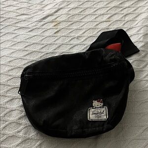 Herschel Supply Company Black Belt Bag with Hello Kitty